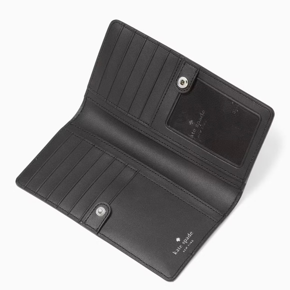 NWT Kate Spade Madison Large Slim Bifold Wallet - Platinum - Picture 4 of 4